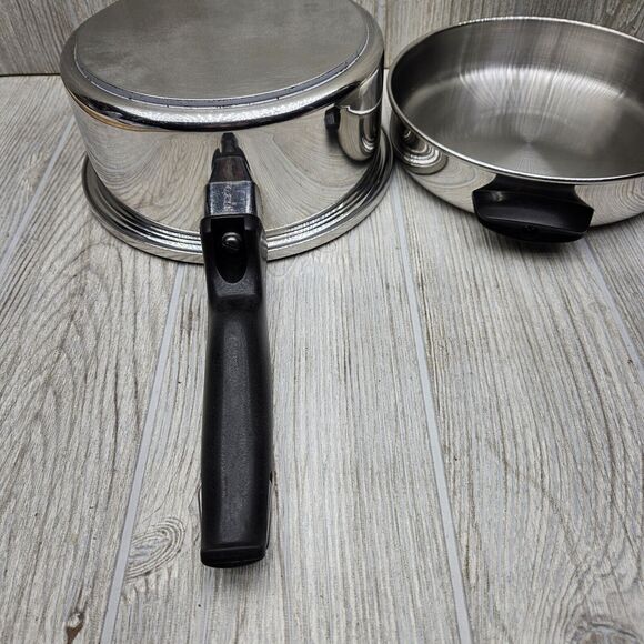 Vintage Royal Queen Multi-Core 5 Ply 2 Qt Sauce‎ Pan Great Condition W Dome Lid - Picture 7 of 10